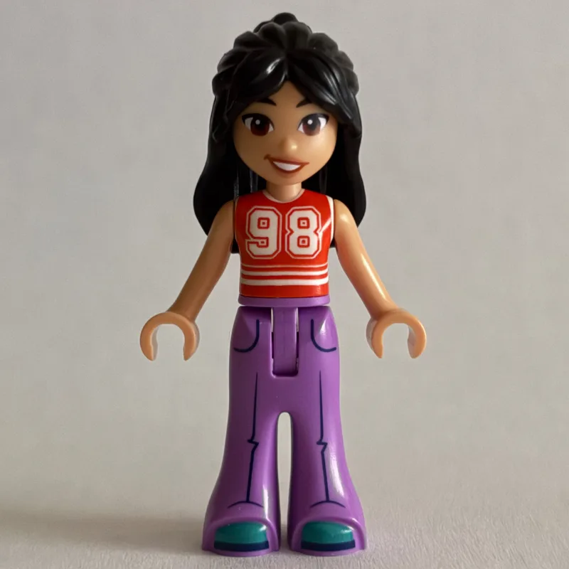 Liann, Reddish Orange Top, Lavender Pants — minifigurine LEGO | Brick Broker