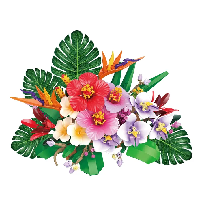 Jaki Sunlit Color-Changing Tropical Flower Building Set (JAK-KJ076) - prix | Brick Broker