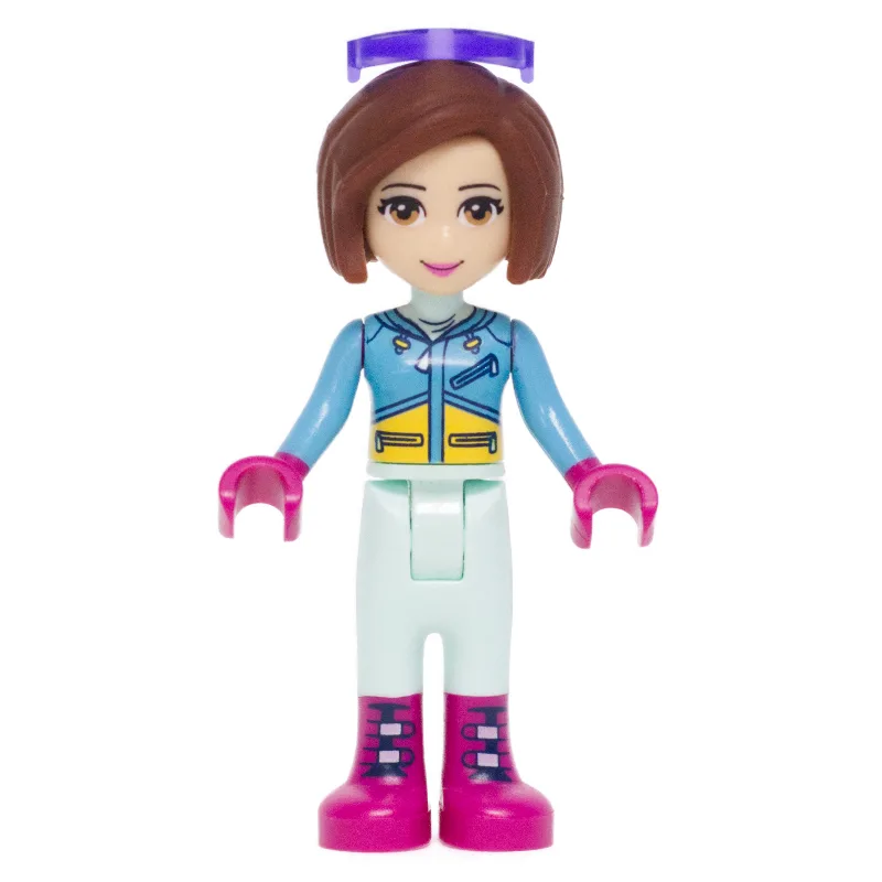 Amy - Medium Azure Ski Vest, Light Aqua Trous… — minifigurine LEGO | Brick Broker