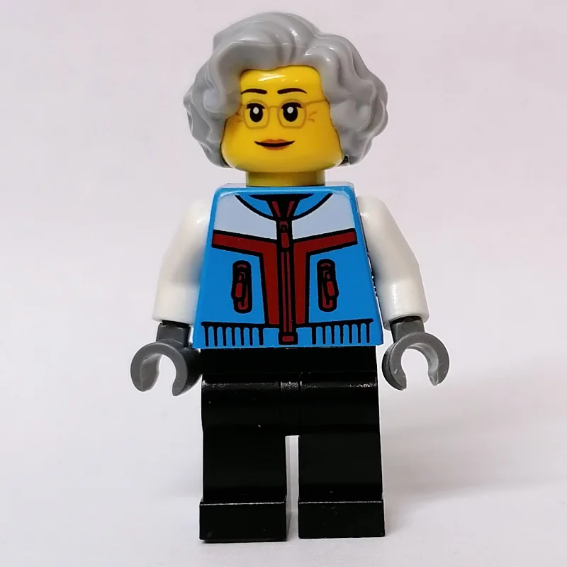 Dark Azure Torso, Black Legs, Light Bluish Gr… — minifigurine LEGO | Brick Broker