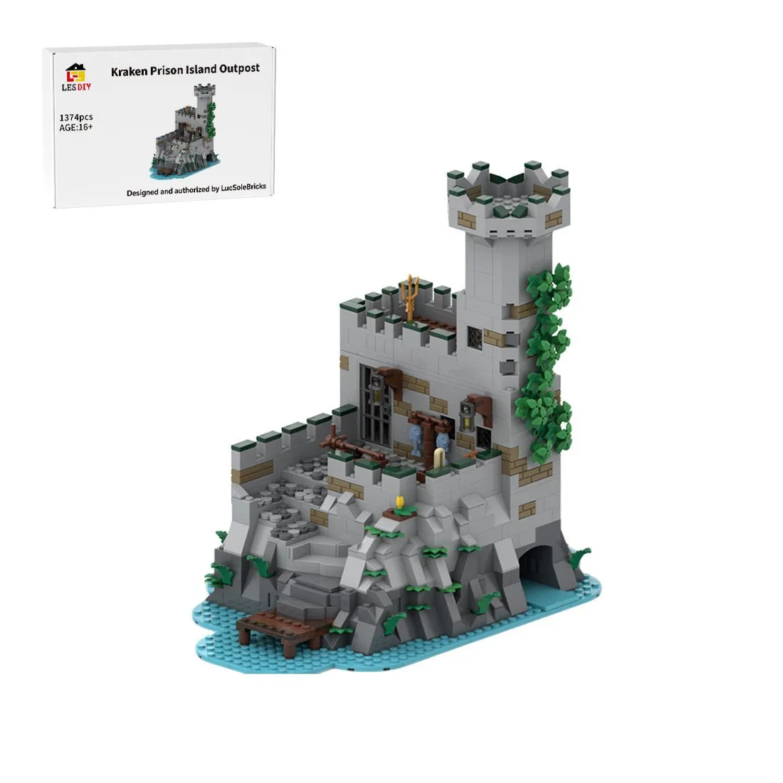 LesDiy Avant-poste médiéval de l'île prison du Kraken (LESDIY-3744947) - prix | Brick Broker