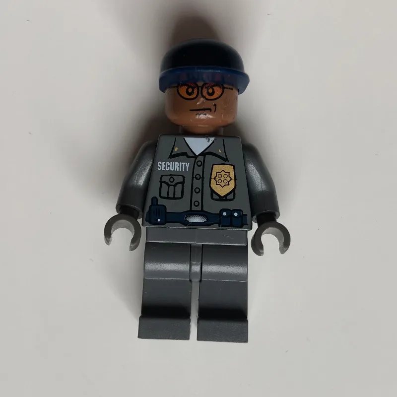 Security Guard Dark Bluish Gray Shirt with Ba… — minifigurine LEGO | Brick Broker