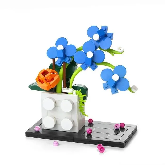 MunichBricks Vase à fleurs avec 5 variations de fleurs (MBE-C7114) - prix | Brick Broker