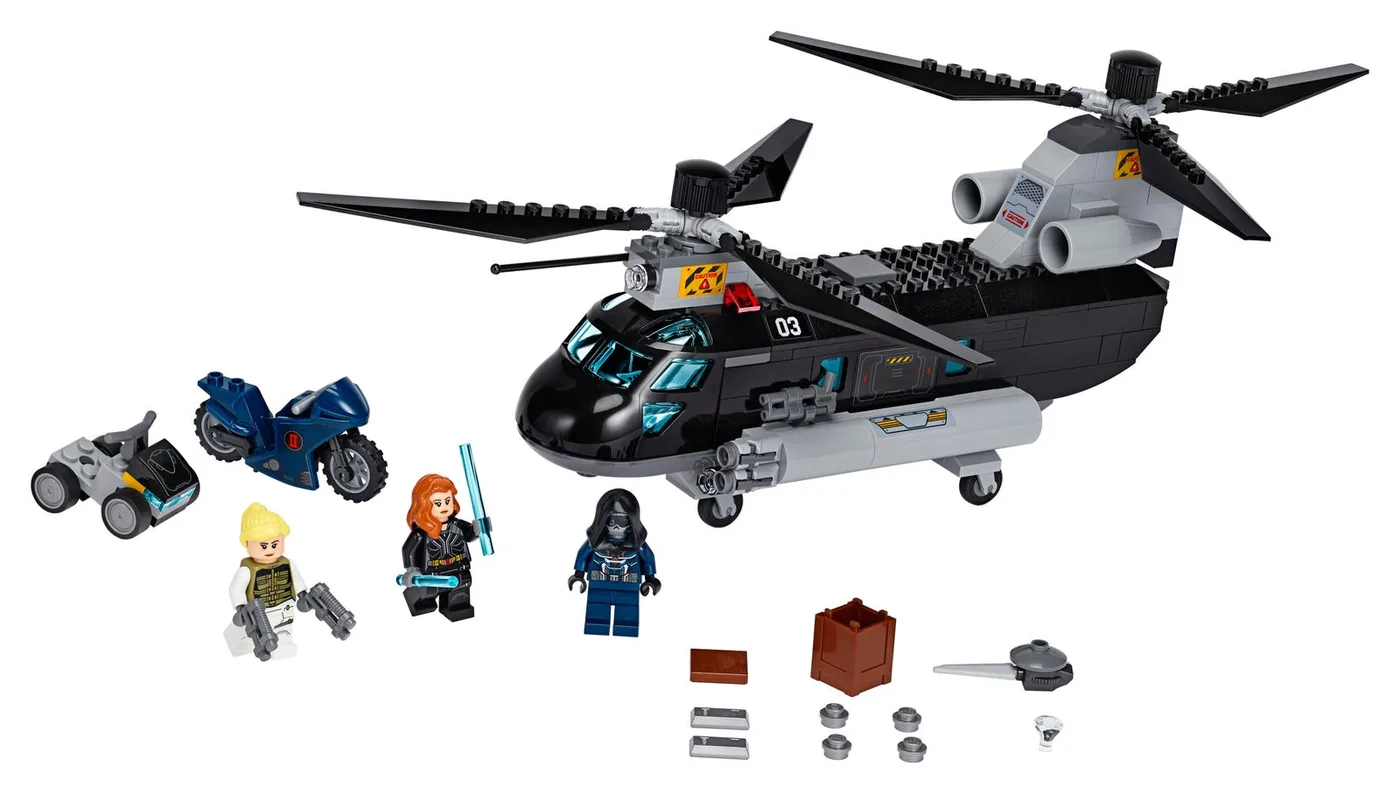 LEGO 76162 La poursuite en hélicoptère de Black Widow - prix | Brick Broker