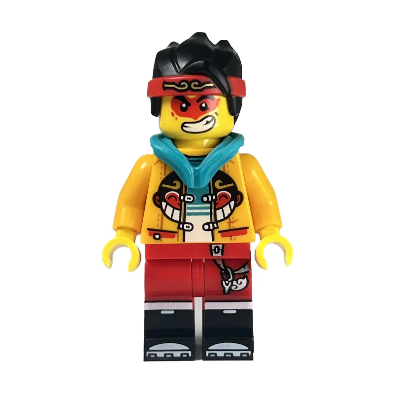 Monkie Kid, Dark Turquoise Hood, Red Eye Make… — minifigurine LEGO | Brick Broker