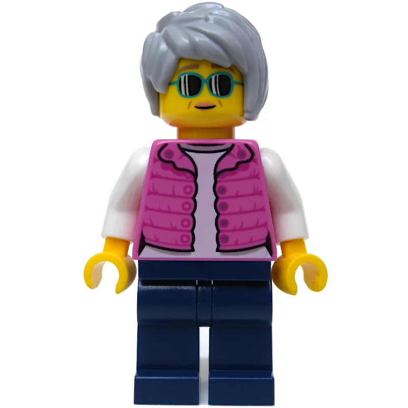 Woman, Dark Pink Jacket, Dark Blue Legs, Ligh… — minifigurine LEGO | Brick Broker
