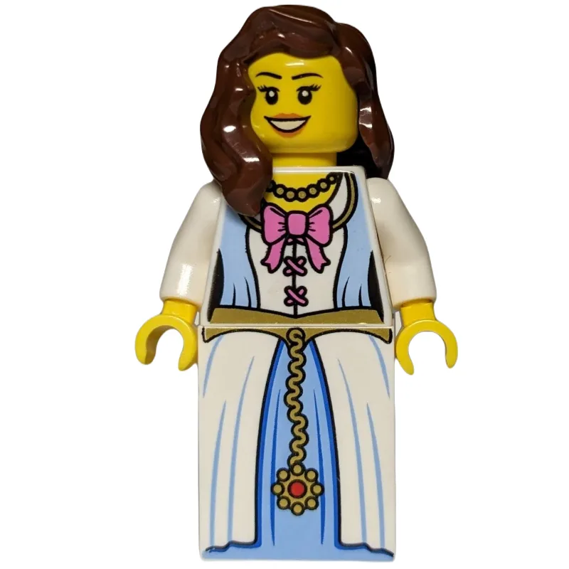 Princess in White and Medium Blue Dress — minifigurine LEGO | Brick Broker
