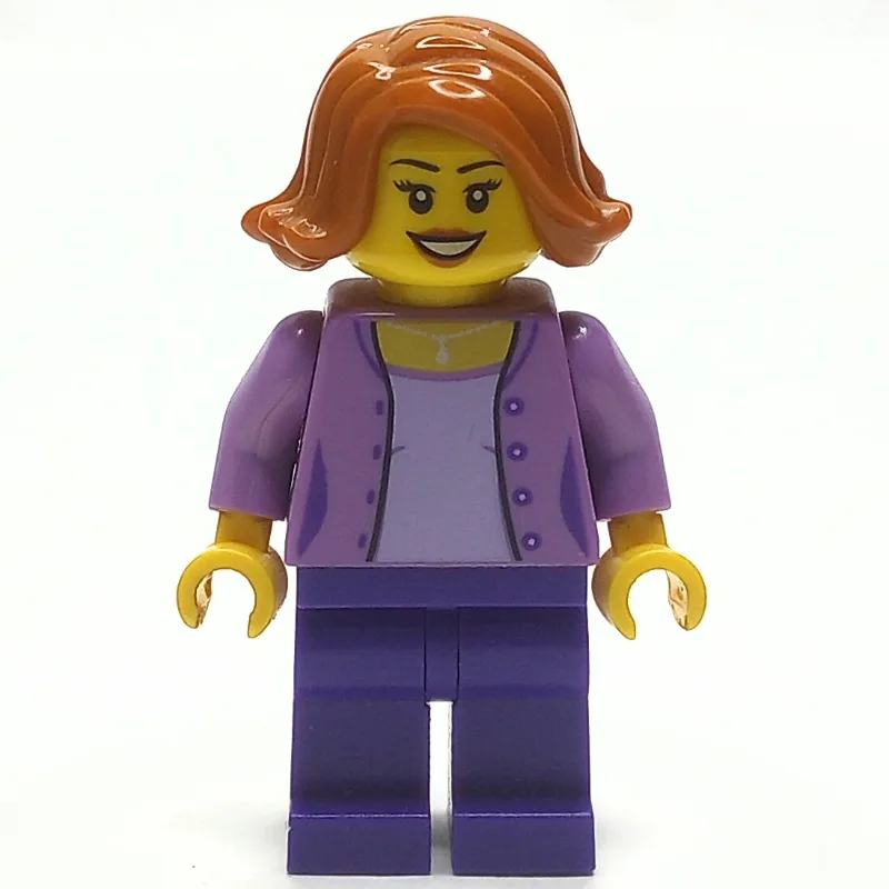 Medium Lavender, Dark Purple, Dark Orange Hair — minifigurine LEGO | Brick Broker