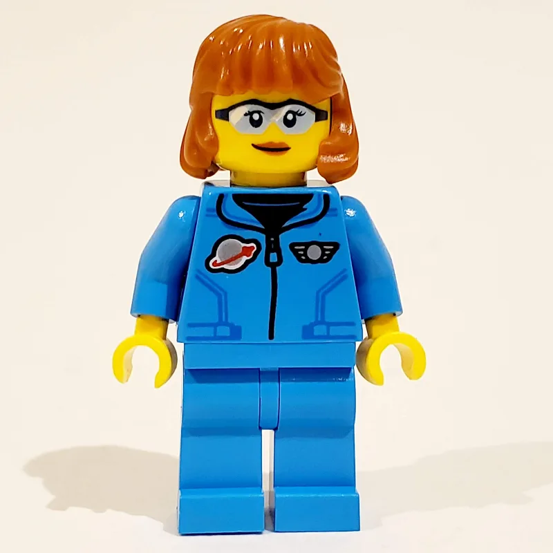 Woman, Dark Azure Tracksuit with Classic Spac… — minifigurine LEGO | Brick Broker