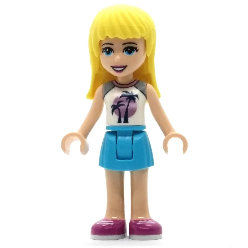 Stephanie - White Top, Medium Azure Skirt — minifigurine LEGO | Brick Broker