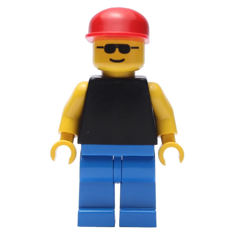 Man - Black Torso, Blue Legs, Red Cap — dans quels sets LEGO ? (fig-007175) | Brick Broker