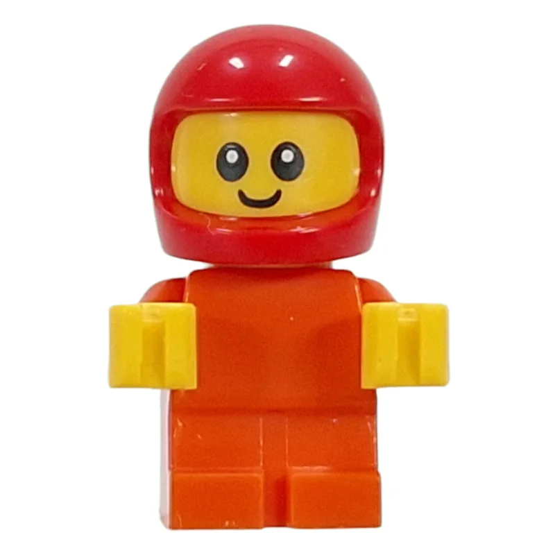 Baby, Racer, Reddish Orange Body, Red Helmet — minifigurine LEGO | Brick Broker