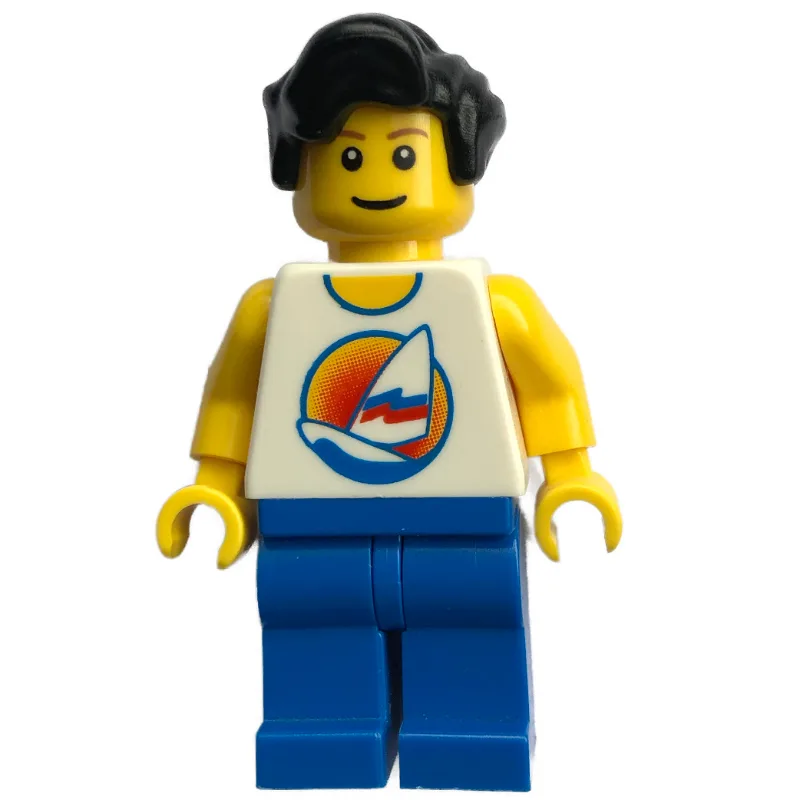 White Torso, Blue Legs, Black Hair — dans quels sets LEGO ? (fig-009362) | Brick Broker