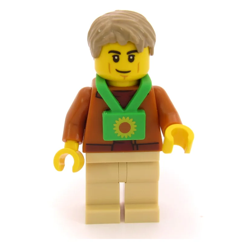 Passenger, Dark Orange Torso, Tan Legs, Dark… — minifigurine LEGO | Brick Broker