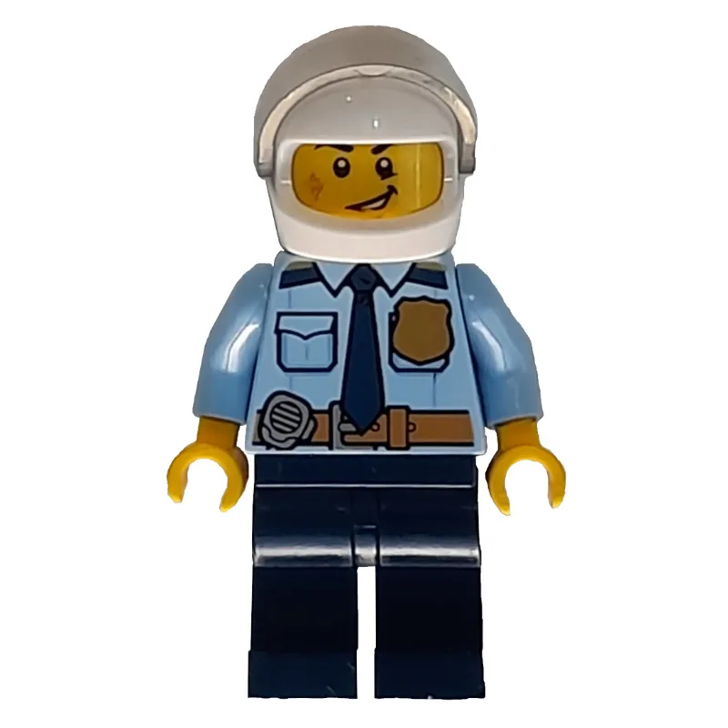 Policeman, Bright Light Blue Shirt with Dark… — minifigurine LEGO | Brick Broker