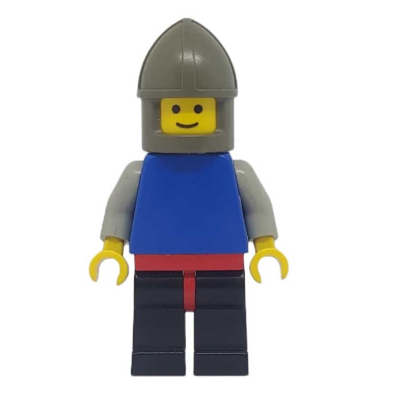 Knight, Blue Torso, Black Legs, Dark Gray Hel… — minifigurine LEGO | Brick Broker