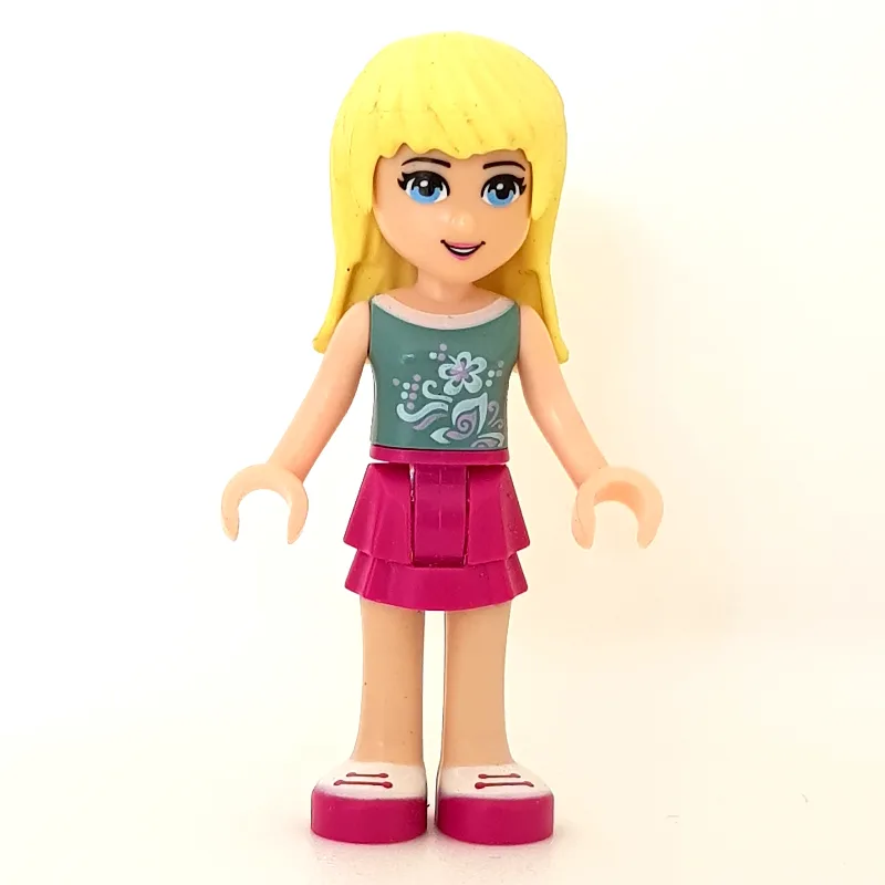 Stephanie - Sand Green Top, Magenta Skirt — minifigurine LEGO | Brick Broker
