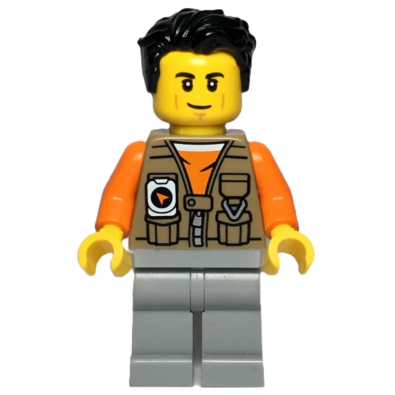 Explorer, Dark Tan Jacket, Light Bluish Grey… — minifigurine LEGO | Brick Broker