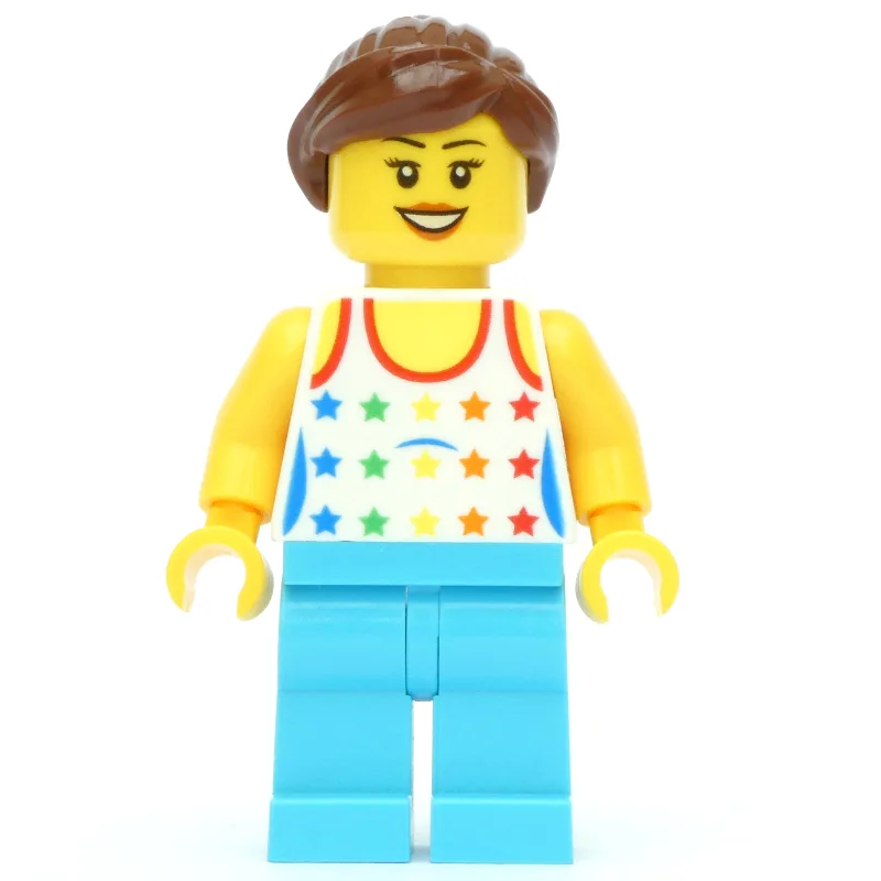 White Torso, Medium Azure Legs, Reddish Brown… — minifigurine LEGO | Brick Broker