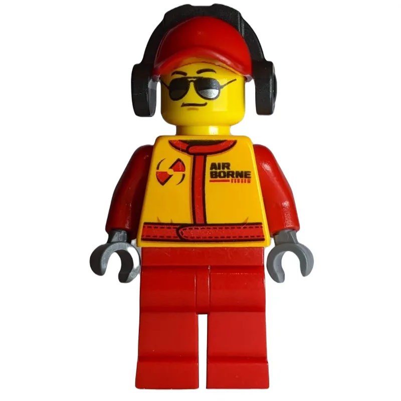 Racer, Red and Orange Jumpsuit, Red Cap with… — minifigurine LEGO | Brick Broker
