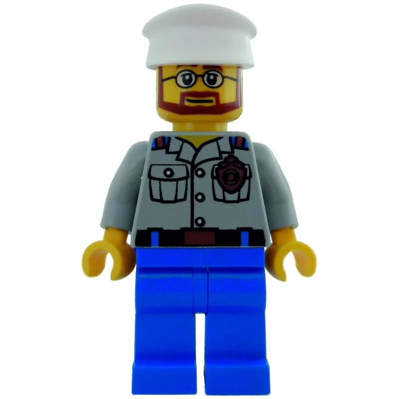 Coast Guard Ship Captain, Light Bluish Gray S… — minifigurine LEGO | Brick Broker