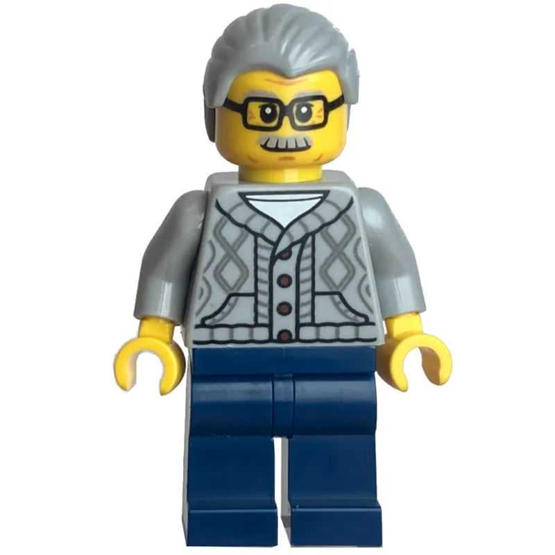 Light Bluish Grey Torso, Dark Blue Legs, Ligh… — minifigurine LEGO | Brick Broker