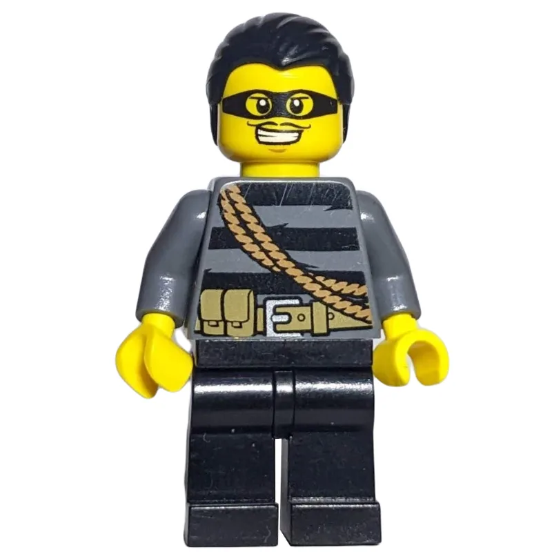 Criminal, Black Striped Top with Rope, Black… — minifigurine LEGO | Brick Broker