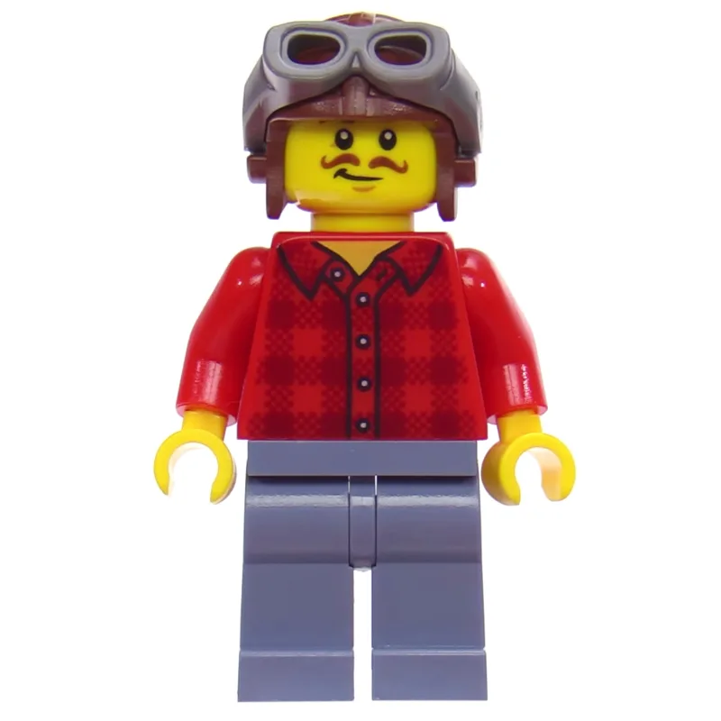 Red Torso, Sand Blue Legs, Aviator Hat — dans quels sets LEGO ? (fig-001547) | Brick Broker