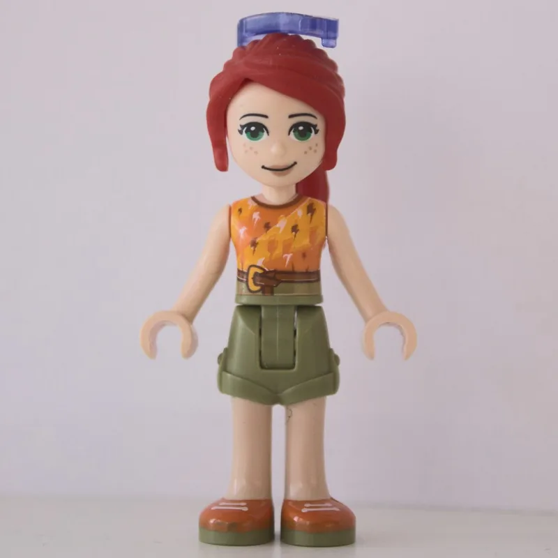 Mia - Orange Top, Olive Green Skirt, Sunglass… — minifigurine LEGO | Brick Broker