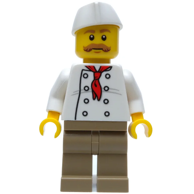 Chef, Red Neckerchief, Dark Tan Legs, Butcher… — minifigurine LEGO | Brick Broker