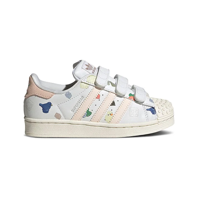 adidas Superstar CF J x LEGO (Briques et Figurine - Blanc Quartz Merveilleux) - Chaussures pour Enfants (IF2202-1) - prix | Brick Broker
