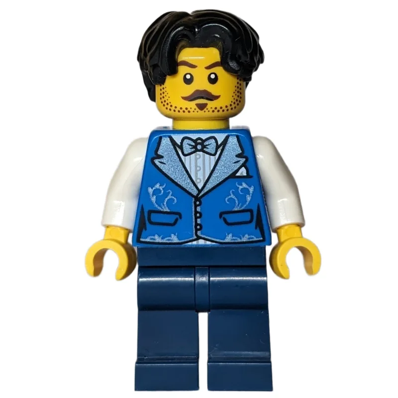Man, Blue Torso, Dark Blue Legs, Black Hair — minifigurine LEGO | Brick Broker