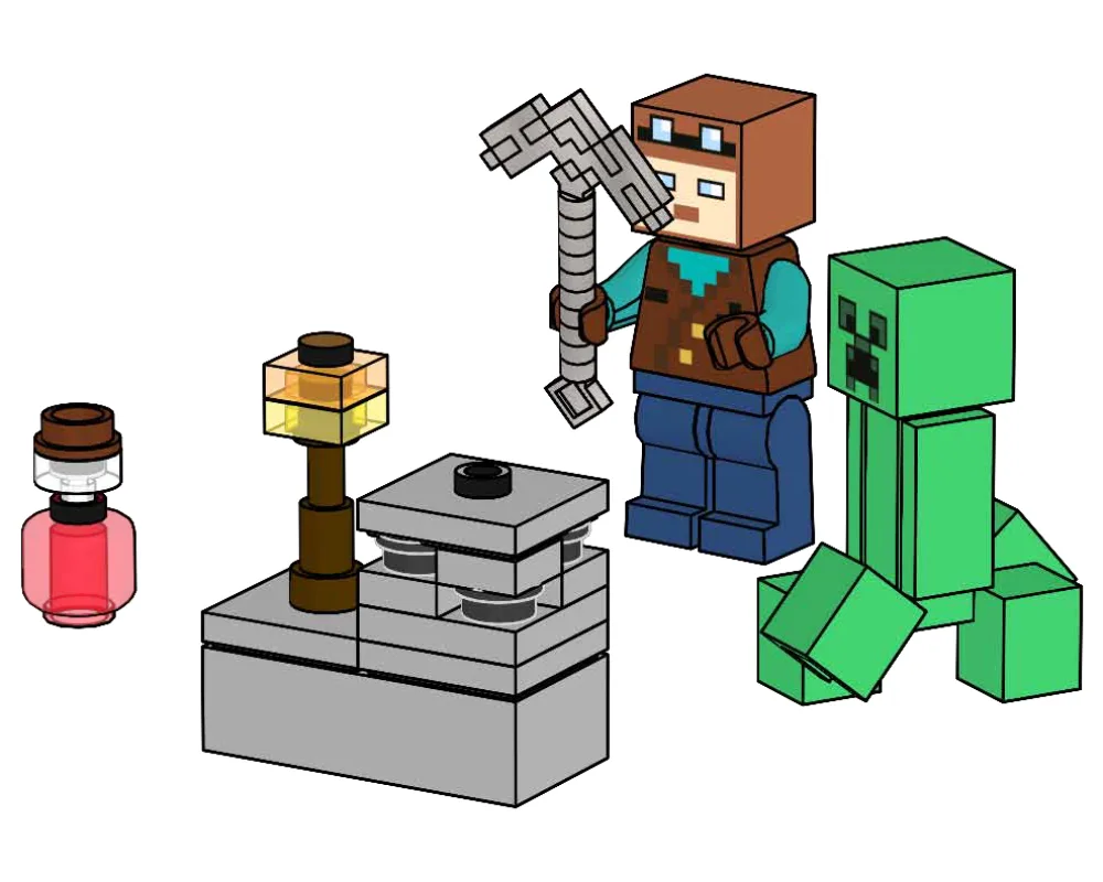 LEGO 662204 Mineur avec Creeper et minerais - prix | Brick Broker