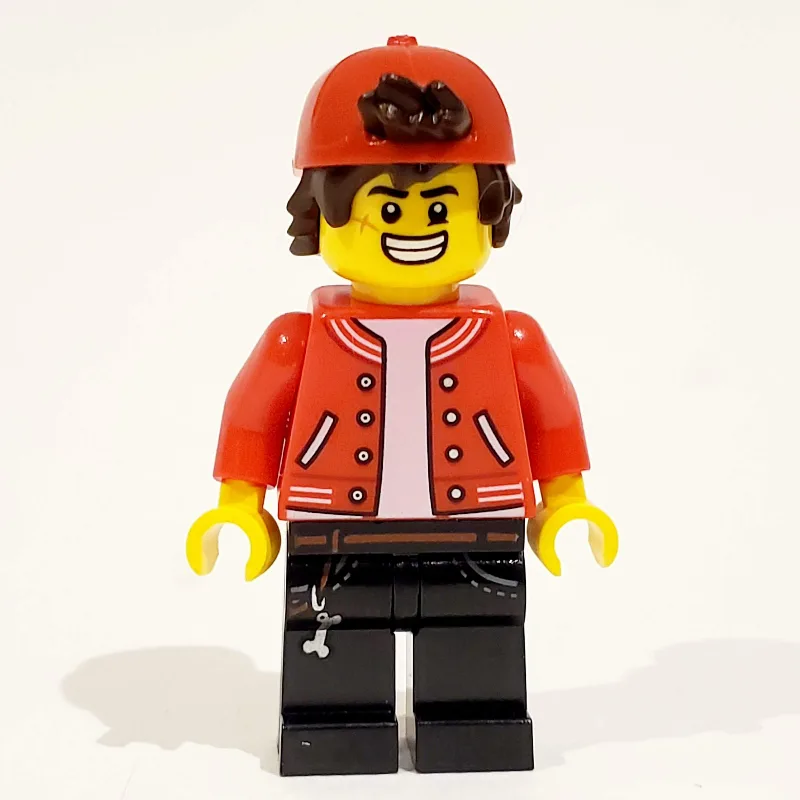 Jack Davids, Red Jacket with Backwards Red Cap — minifigurine LEGO | Brick Broker