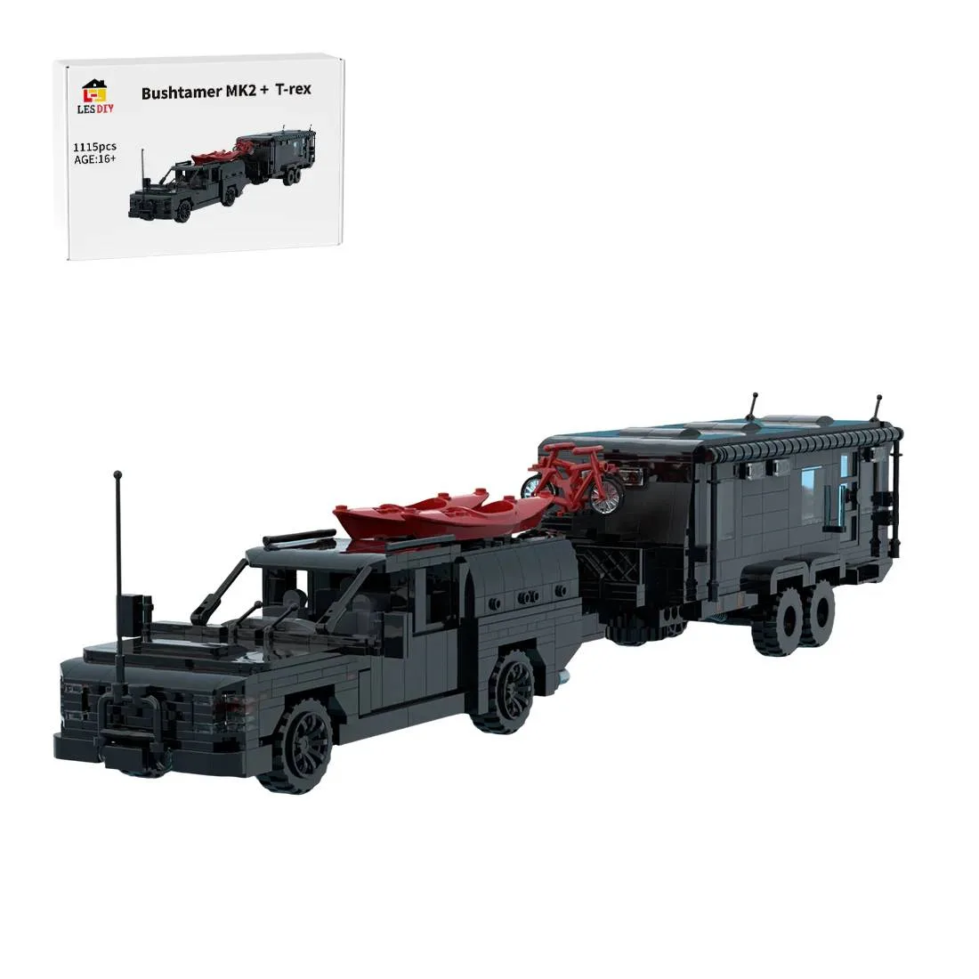 LesDiy Bushtamer MK2 Revive Caravans + T-rex Super Duty Facelift Dino Motors (LESDIY-3724149) - prix | Brick Broker