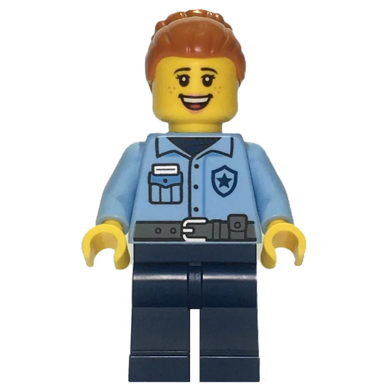 Police Officer, Bright Light Blue Torso, Dark… — minifigurine LEGO | Brick Broker
