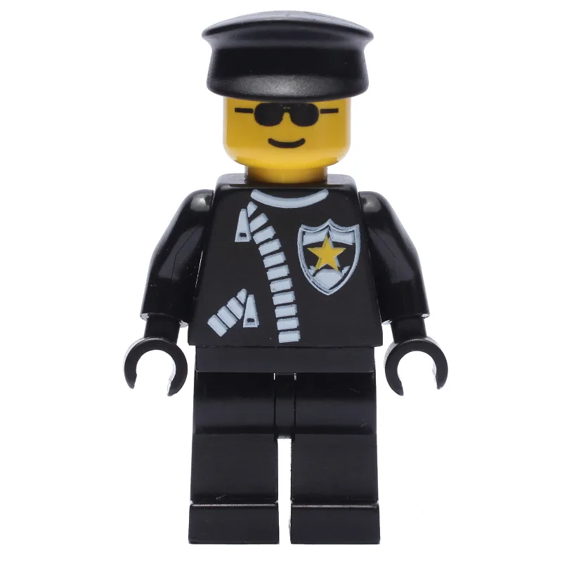 Policeman with Jacket with Zipper and Sunglas… — minifigurine LEGO | Brick Broker