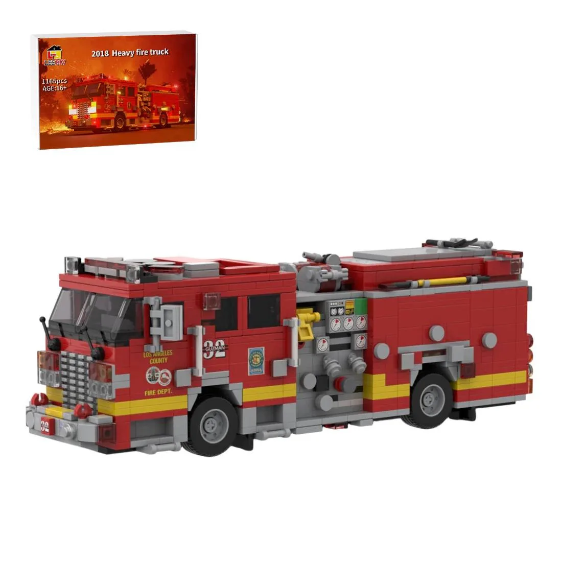LesDiy Camion de pompier lourd KME Predator LACoFD 2018 (LESDIY-3726424) - prix | Brick Broker