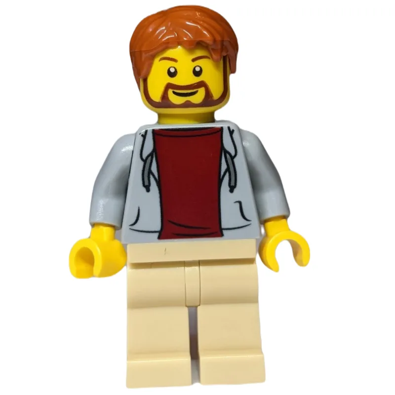 Light Bluish Grey Torso, Tan Legs, Reddish Br… — minifigurine LEGO | Brick Broker