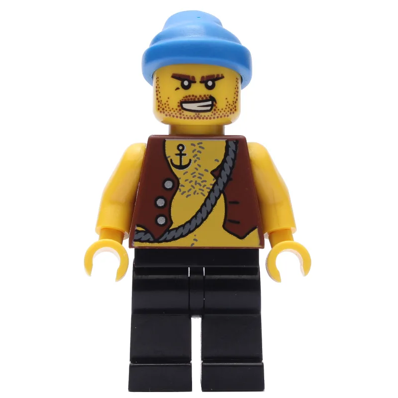 Pirate - Anchor Tattoo, Black Legs, Blue Band… — minifigurine LEGO | Brick Broker