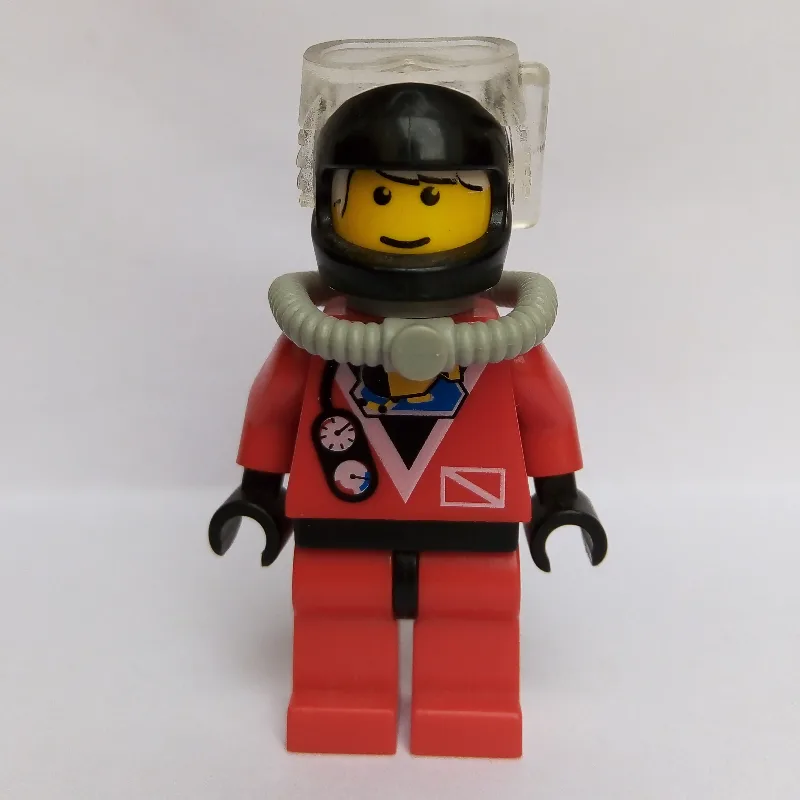 Diver, Man, Red Wetsuit, Black Helmet with Ma… — minifigurine LEGO | Brick Broker