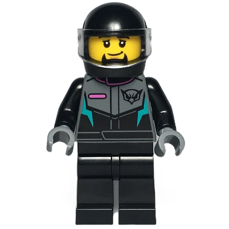 Race Driver, Black Racing Suit and Helmet wit… — minifigurine LEGO | Brick Broker