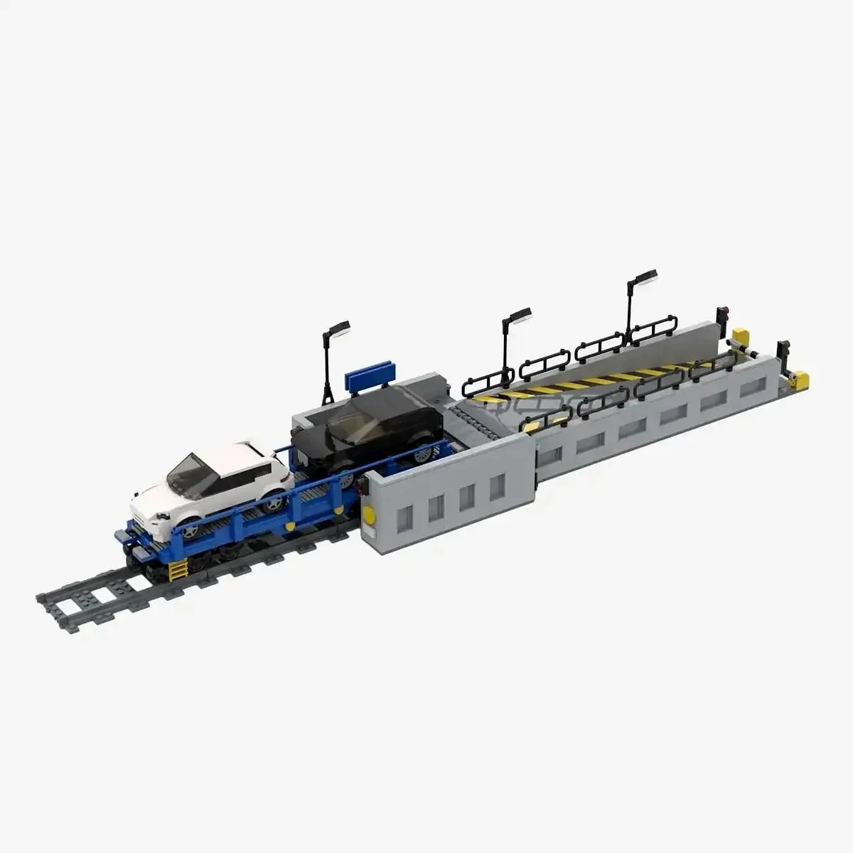 BlueBrixx Charte de voiture avec wagon de transport (BB-108643) - prix | Brick Broker