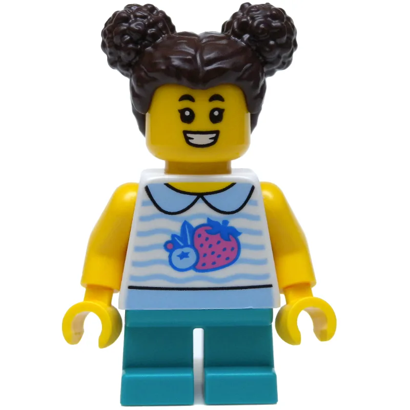 Girl, White Vest, Short Dark Turquoise Legs,… — minifigurine LEGO | Brick Broker