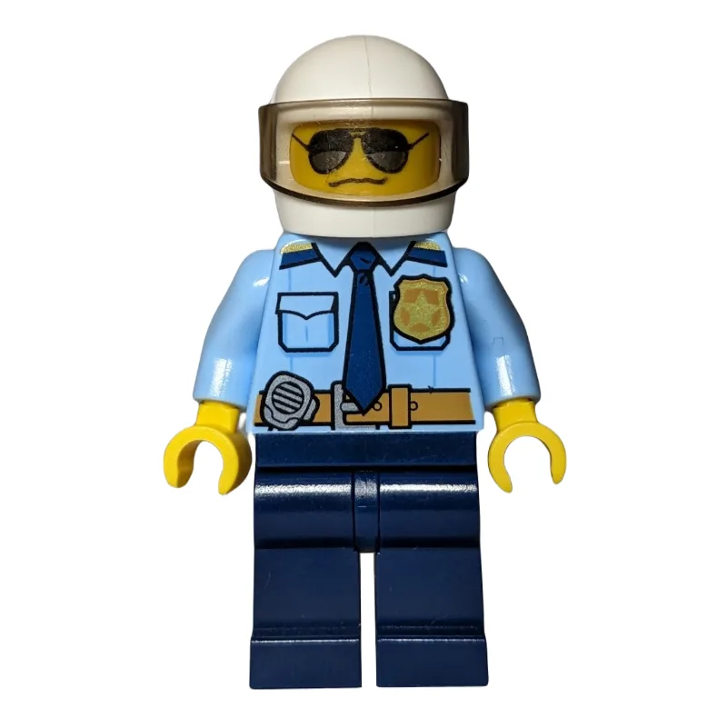Police - Bright Light Blue Shirt, Dark Blue L… — minifigurine LEGO | Brick Broker