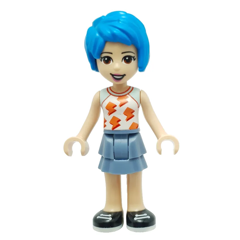 Evelyn - White Top, Sand Blue Skirt, Dark Azu… — minifigurine LEGO | Brick Broker