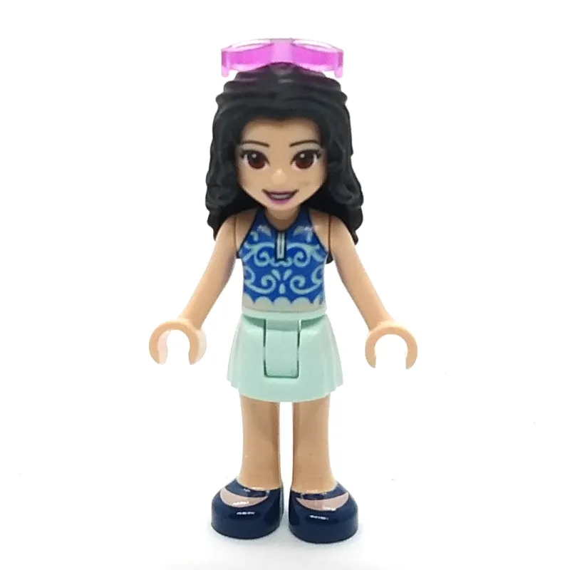 Emma - Dark Blue Top, Light Aqua Skirt, Glass… — minifigurine LEGO | Brick Broker