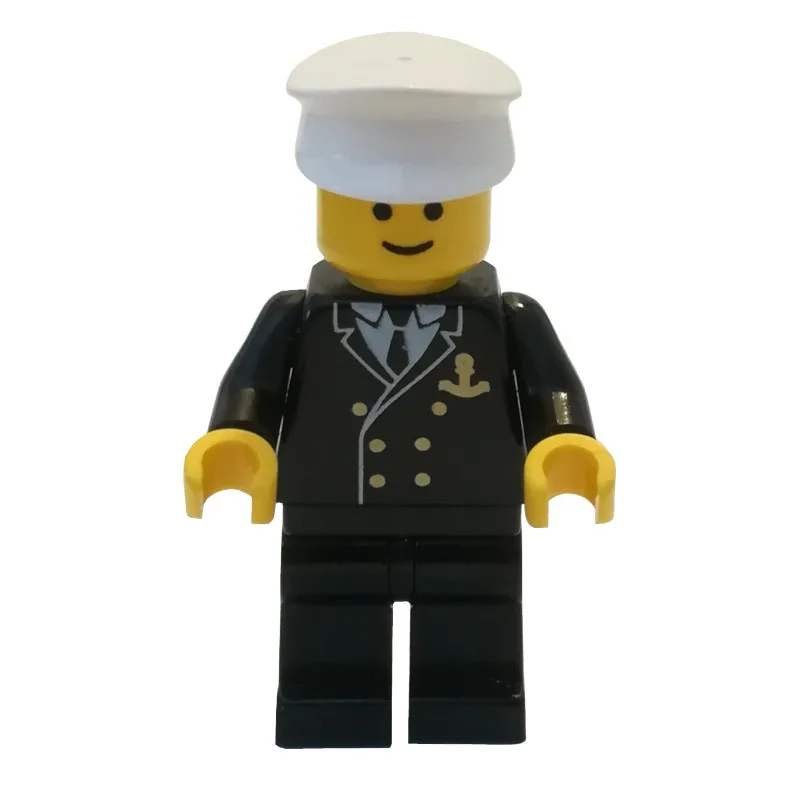 Admiral - Black Jacket, Black Legs, White Hat… — minifigurine LEGO | Brick Broker