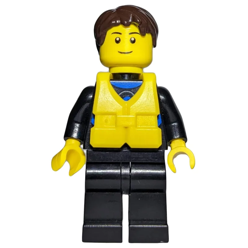 Man, Black Wetsuit, Yellow Life Vest — dans quels sets LEGO ? (fig-007255) | Brick Broker