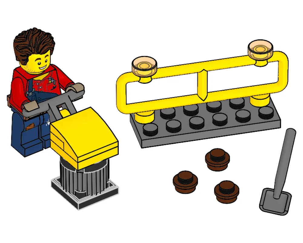 LEGO 952018 Harl Hubbs avec Pilonneuse - prix | Brick Broker